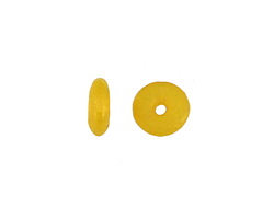 African Recycled Glass Saffron Mini Donut 12-13mm