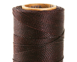 Linhasita Dark Brown (593) Waxed Polyester Cord PE-4 1mm