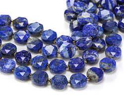 Lapis (A) Faceted Star Coin 10mm