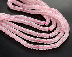 Rose Quartz Heishi 2x4mm