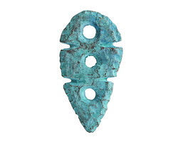 Mykonos Copper (plated) Patina Spearhead 46x24mm