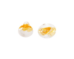 Unicorne Beads Glass Golden Nectar Teardrop 9-10mm