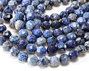 Dumortierite Microfaceted Egg Nugget 10x9mm