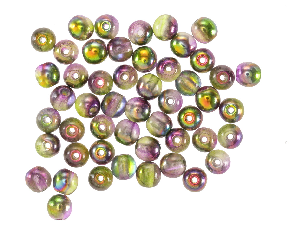 Czech Glass African Violet Druk 4mm