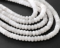 White Agate Rondelle 5x8mm
