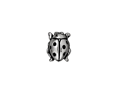 TierraCast Antique Silver (plated) Ladybug 10x8mm