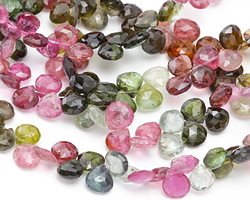 Tourmaline Faceted Flat Teardrop 6-7mm