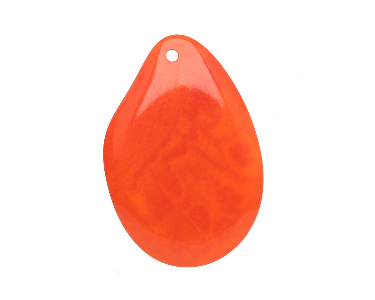 Tagua Nut Orange Groovy Slice 25-35x30-42mm