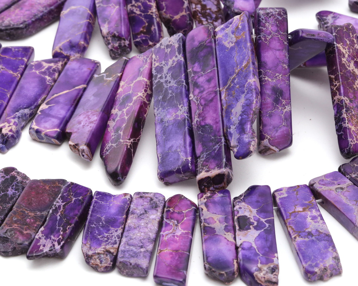 Purple Impression Jasper Graduated Stick 8-10x12-54mm