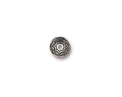 TierraCast Antique Silver (plated) Lotus Flower Bead Cap 7x3mm