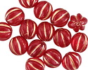 Czech Glass Ruby w/ Copper Melon Round 10mm