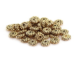 Antique Gold Finish Roped Spacer 6mm