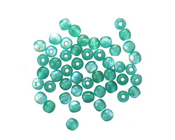 Czech Glass Textured Emerald AB Round Druk 3mm