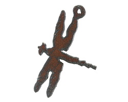 Universal Ironworks Rusted Iron Dragonfly Focal 64x38mm