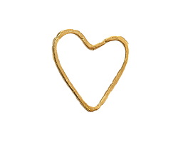 Vintaj 10K Gold (plated) Braided Heart Outline 22x20mm