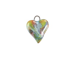 Gaea Ceramic All Love Medium Puff Heart Charm 14-16x13-14mm