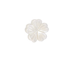 Mother of Pearl Carved Hibiscus Blossom 13.5mm