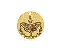 Nunn Design Antique Gold (plated) Small Luna Moth Coin Charm 20.5mm