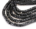 Black Obsidian Microfaceted Heishi 2x6mm