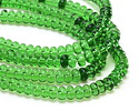 Grass Green Glass Rondelle 5x8mm
