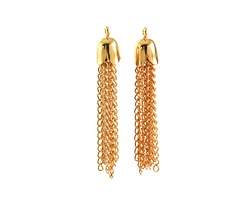 Gold (plated) Chain Tassel 10x35mm