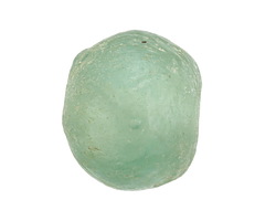 African Recycled Glass Sea Green Large Tumbled Round 18-22x24-26mm