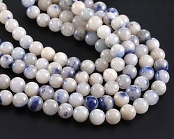Dumortierite Quartz (dark) Round 8mm