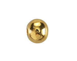 Mykonos Metalized Ceramic Gold Rondelle 13x15-16mm