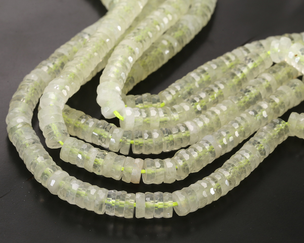 Lemon Quartz Microfaceted Heishi 2x6mm