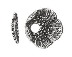 Green Girl Pewter Poppy Toggle Clasp 25x26mm