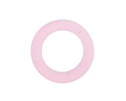 Blossom Pink Beach-Style Glass Ring 23mm