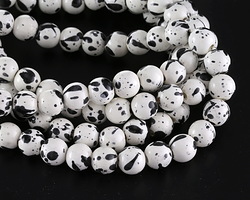 Ceramic Ink Blot Round 10mm