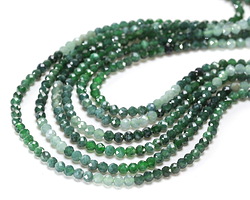 Guatemalan Jade (A) Ombré Microfaceted Round 2mm