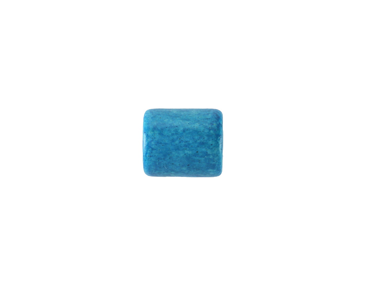 Mykonos Ceramic Turquoise Tube Spacer 9-10x8mm