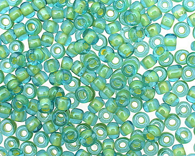 TOHO Aqua (with Opaque Yellow Lining) Round 6/0 Seed Bead