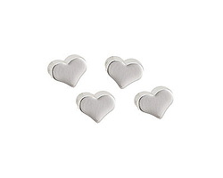 Silver (plated) Heart Focal Bead 5mm