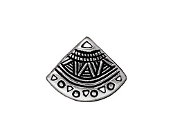 TierraCast Antique Silver (plated) Woven Fan Link 15x19mm