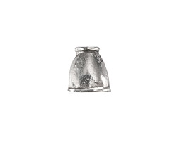 Mykonos Antique Silver (plated) Fluted Tassel Cap / Cord End 12x11mm