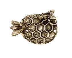 Green Girl Bronze Honeycomb Toggle Clasp 40x29mm