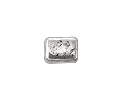 Mykonos Metalized Ceramic Antique Silver Rectangle Tube 10x8mm