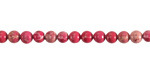 Fuchsia Impression Jasper Round 4mm