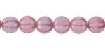 Czech Glass Matte Thistle Mix w/ Metallic Pink Melon Round 8mm