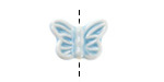 Aqua Porcelain Butterfly 12x18mm