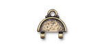 TierraCast Antique Brass (plated) Hammertone 2-1 Link 14x14mm