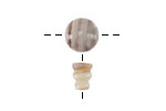 Black Sardonyx Round Guru Bead 10mm