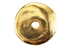 Mykonos Metalized Ceramic Gold Spacer Disc 30mm