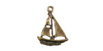 Mykonos Antique Brass (plated) Sailboat Focal 16x21mm
