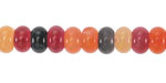 Sunset Mix Agate Rondelle 5x8mm