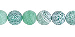 Emerald Fire Agate (matte) Round 10mm