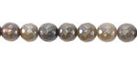 Labradorite w/ Silver Luster Faceted Round 8mm